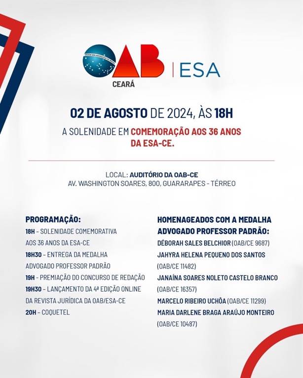 Deborah Sales Belchior será homenageada com a Medalha Advogado Professor Padrão